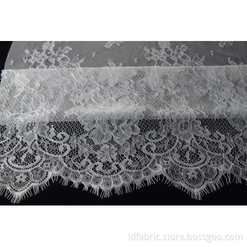 100% Nylon Panel Lace Fabric Design-A